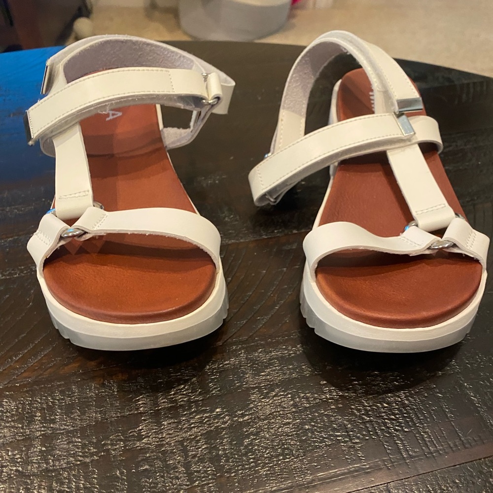 White Velcro Sandals